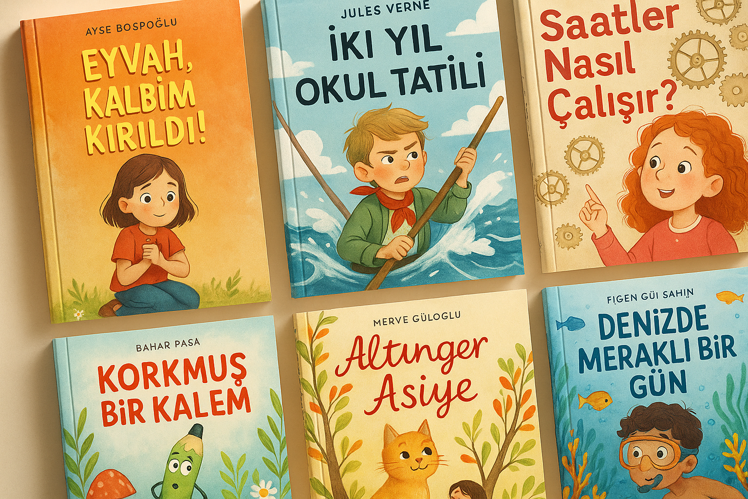 çağdaş türk edebiyatı çocuk kitapları 150*150 pixel realistik kitap kapakları banner